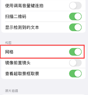 东河苹果手机维修网点分享iPhone如何开启九宫格构图功能 