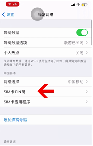 东河苹果14维修网分享如何给iPhone14的SIM卡设置密码 